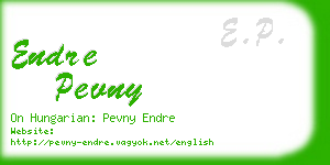 endre pevny business card